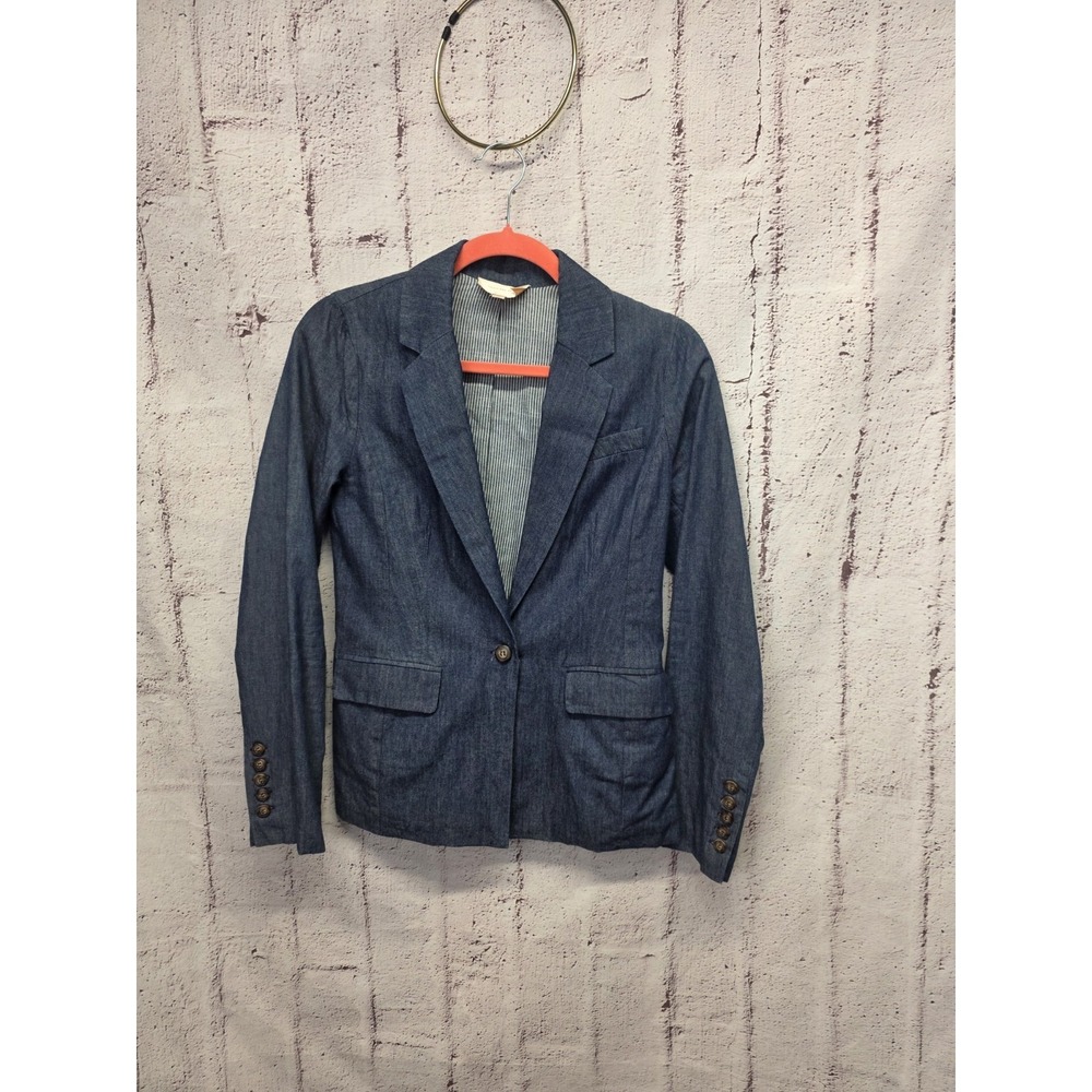 Skies Are‎ Blue Chambrey Blazer Womens One Button Casual Jacket S Small
